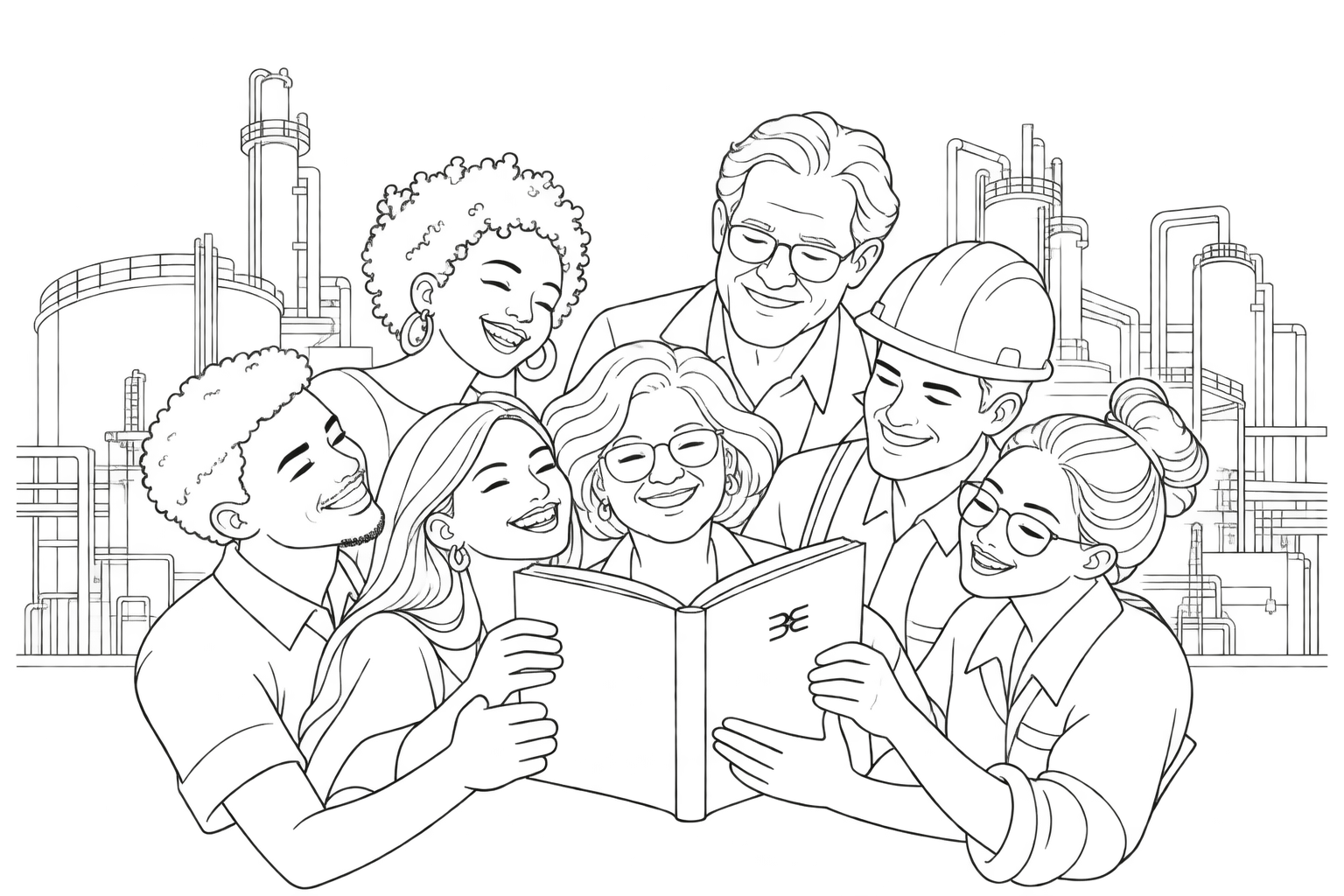 Ilustração de apresentação do livro Como o Trabalho Acontece.